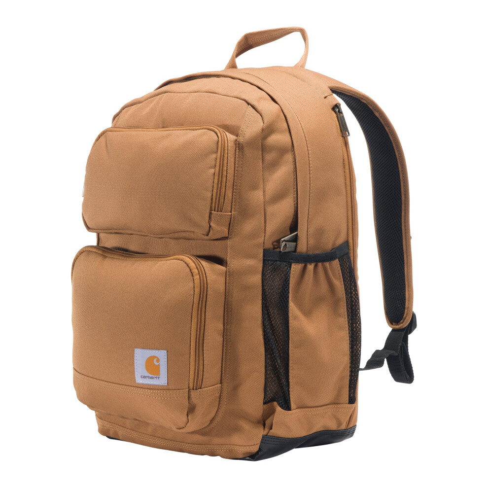 Carhartt 28L Backpack  Durable Pack with Laptop Sleeve and Duravax Abrasion Resistant Base  Everyday Dual Compartment Brown  One Size