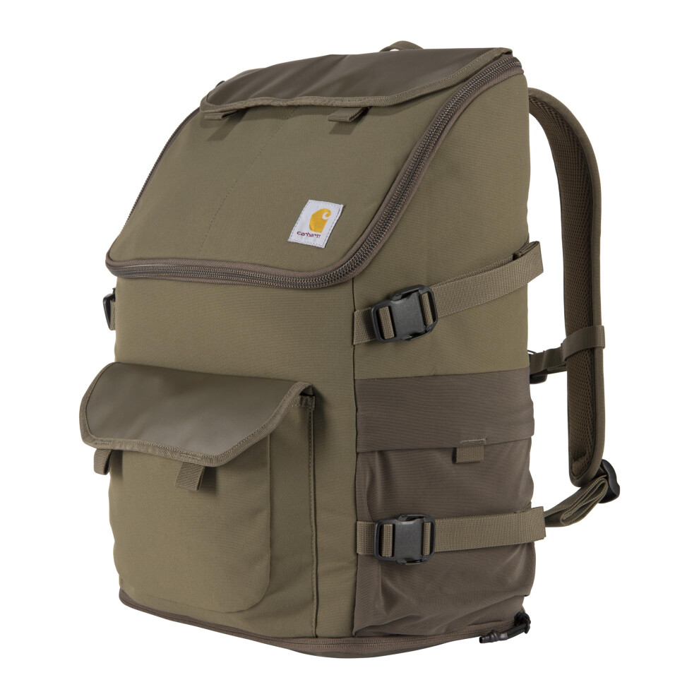 Carhartt 35L Nylon Workday Backpack  Durable Water-Resistant Pack with 15"" Laptop Sleeve  Tarmac  One Size