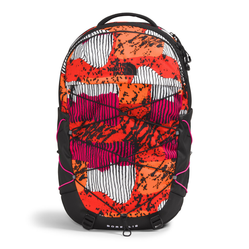 THE NORTH FACE Women's Borealis Commuter Laptop Backpack  Fiery Red Abstract Yosemite Print/TNF Black/Mr. Pink  One Size