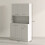 Homcom HOMCOM Freestanding Kitchen Cupboard, Storage Cabinet with Doors Cream White 2