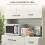 Homcom HOMCOM Freestanding Kitchen Cupboard, Storage Cabinet with Doors Cream White 4