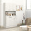 Homcom HOMCOM Freestanding Kitchen Cupboard, Storage Cabinet with Doors Cream White 6