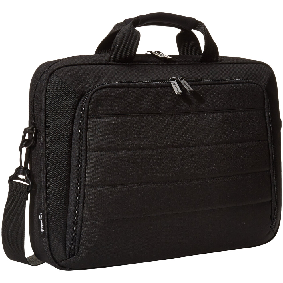 Amazon Basics 15.6 Inch Laptop and Tablet Case Shoulder Bag  Black