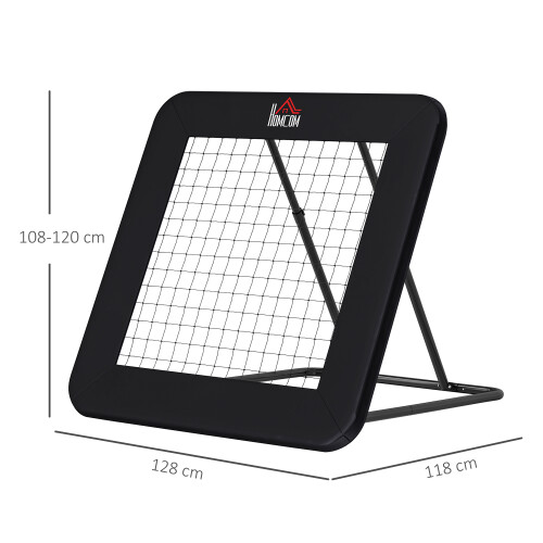 Homcom HOMCOM Football Training Net, Target Goal W/ Adjustable Angles - Black 1