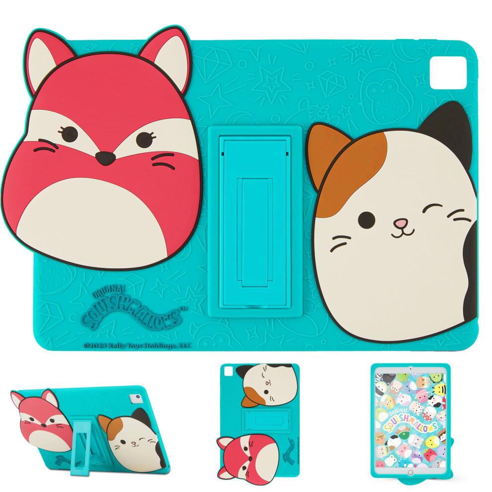 Komar Kids Squishmallow Kids Tablet Cover for 9th  8th & 7th Generation Cases for iPad  2021/2020/2019  Case with Stand  Shockproof  Silicon