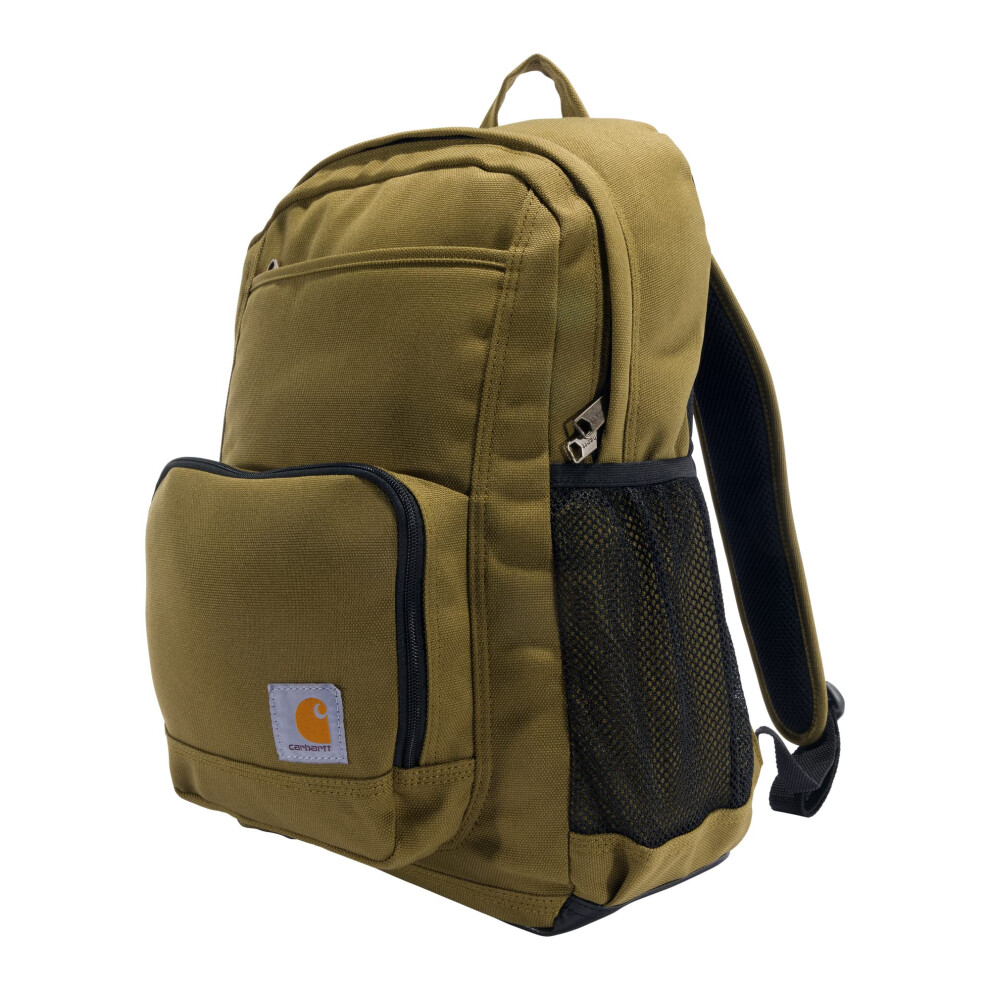 Carhartt 23L Single-Compartment Backpack  Durable Pack with Laptop Sleeve and Duravax Abrasion Resistant Base  Basil  One Size