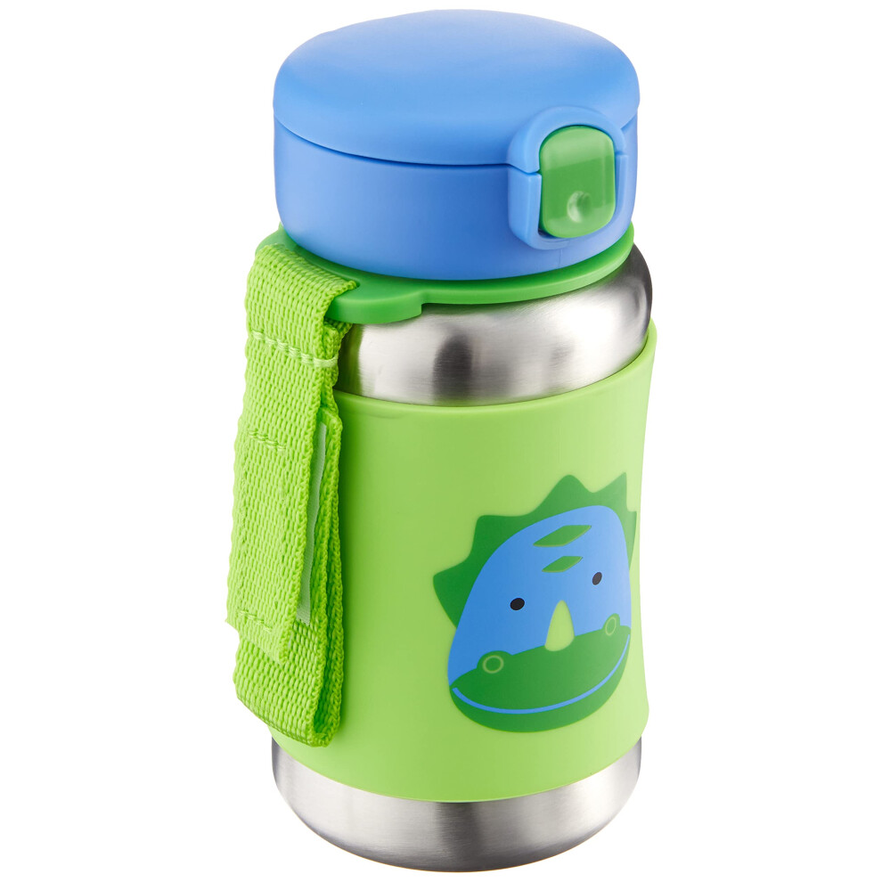 Skip Hop Toddler Sippy Cup with Straw  Zoo Stainless Steel Straw Bottle  Dino