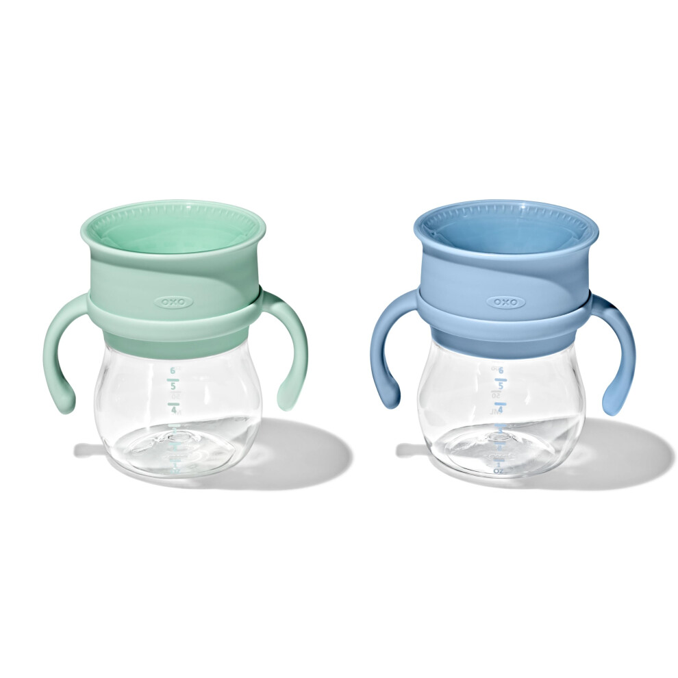 OXO Tot Transitions 360 Cup 6 oz. with Handles - Opal and Dusk - 2 Pack