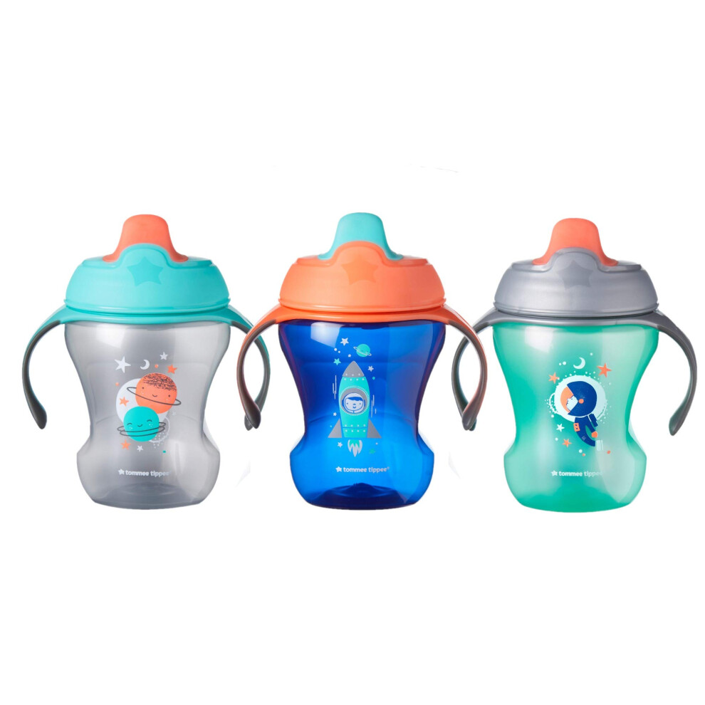 Tommee Tippee Infant Trainer Sippee Cup with Removable Handles  Boy - 7+ months  3pk