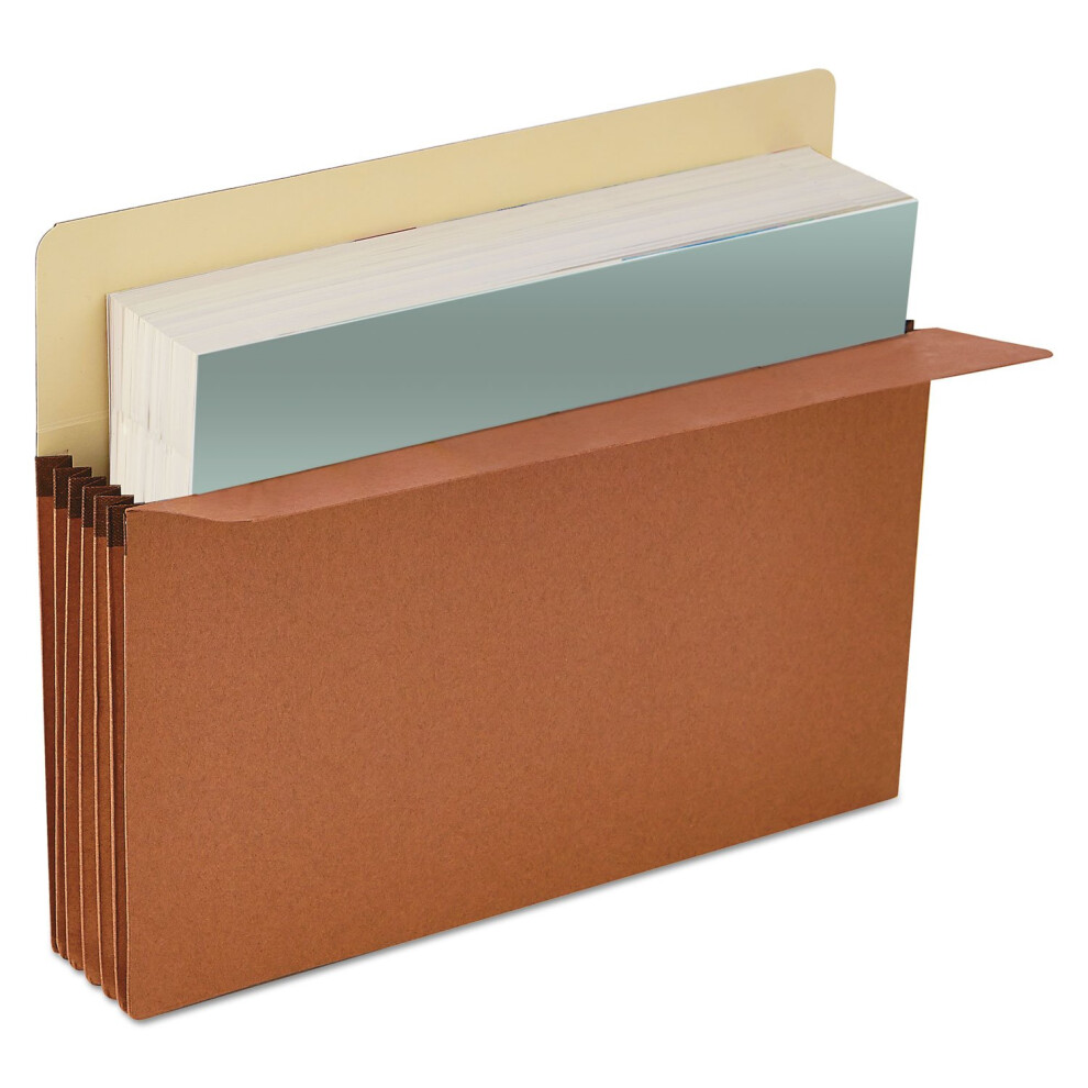 Universal Unv15343t 3-1/2 In. Straight Tab Expansion File Pockets - Letter Redrope/Manila (25/Box)