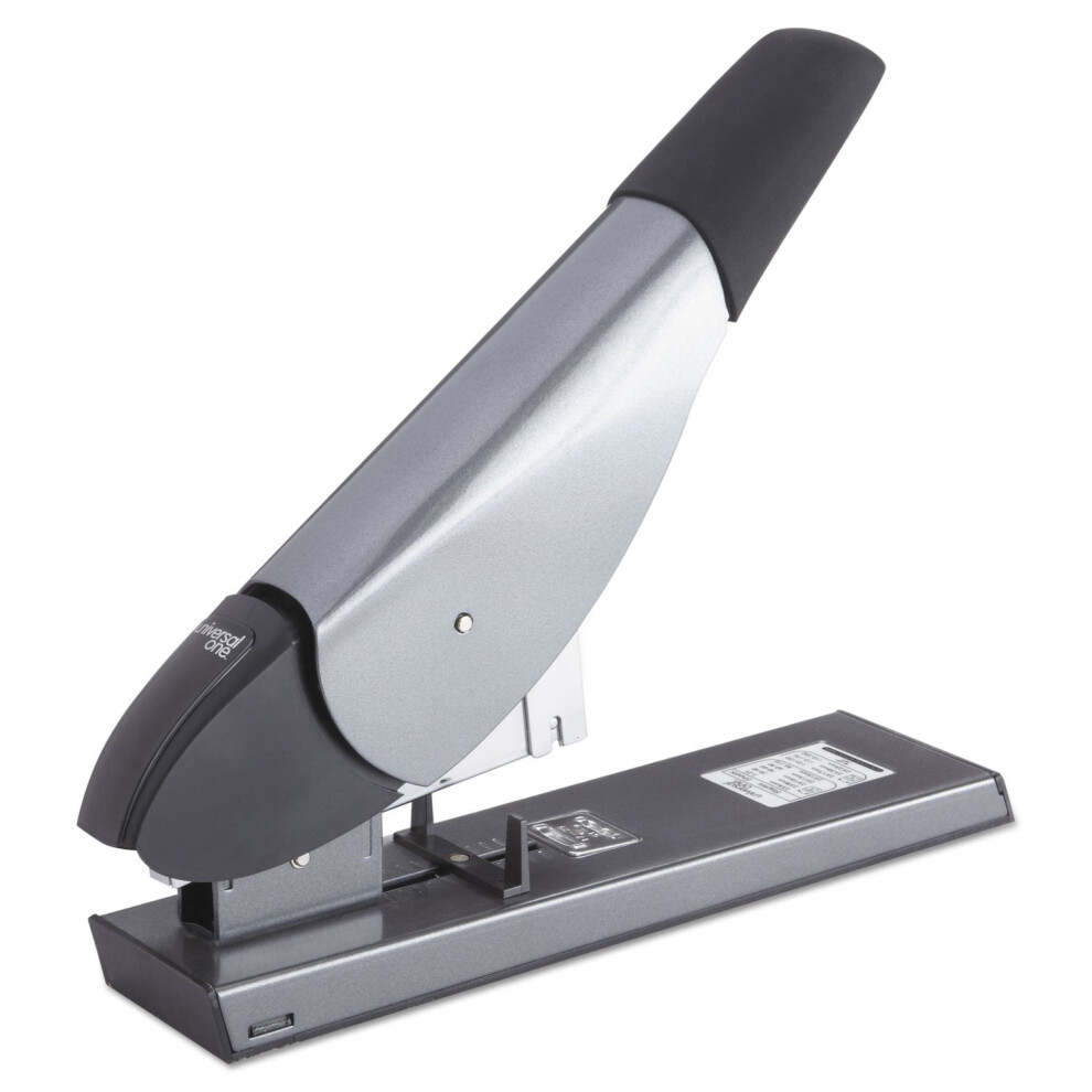 Universal Plastic/Metal Heavy-Duty Stapler  200 Sheet Capacity  Black/Graphite