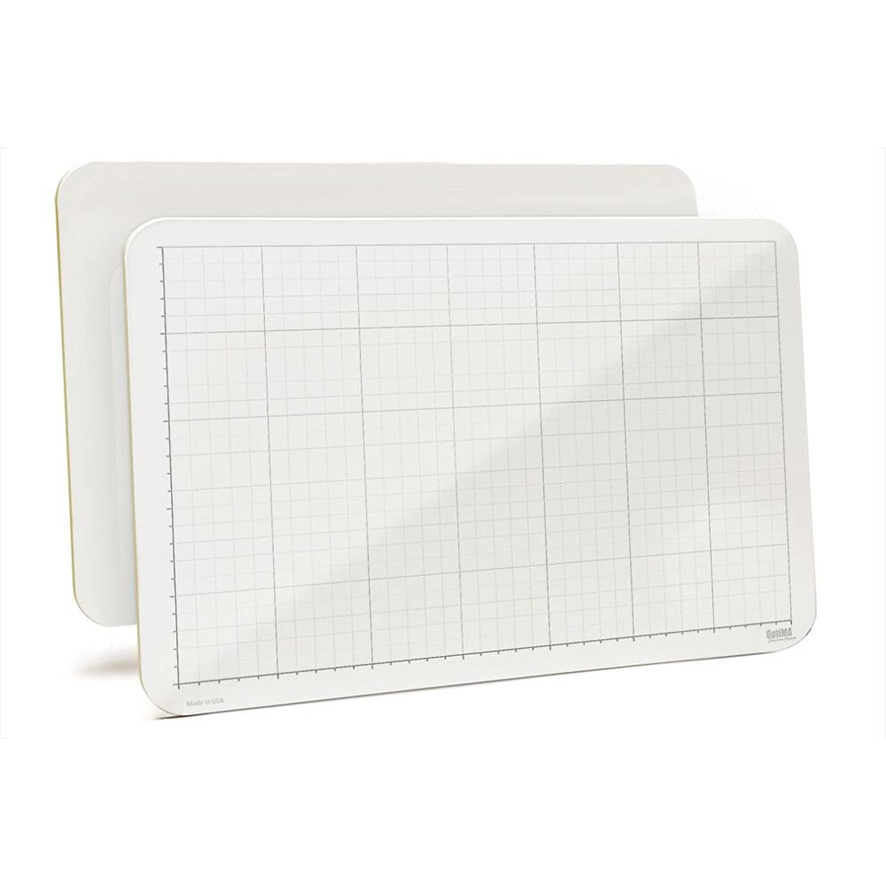 Handheld Grid Whiteboard  11"" x 17"" x 1/8"" Double Sided Dry Erase Grid Lap Boards  No Ghosting  Made in The USA