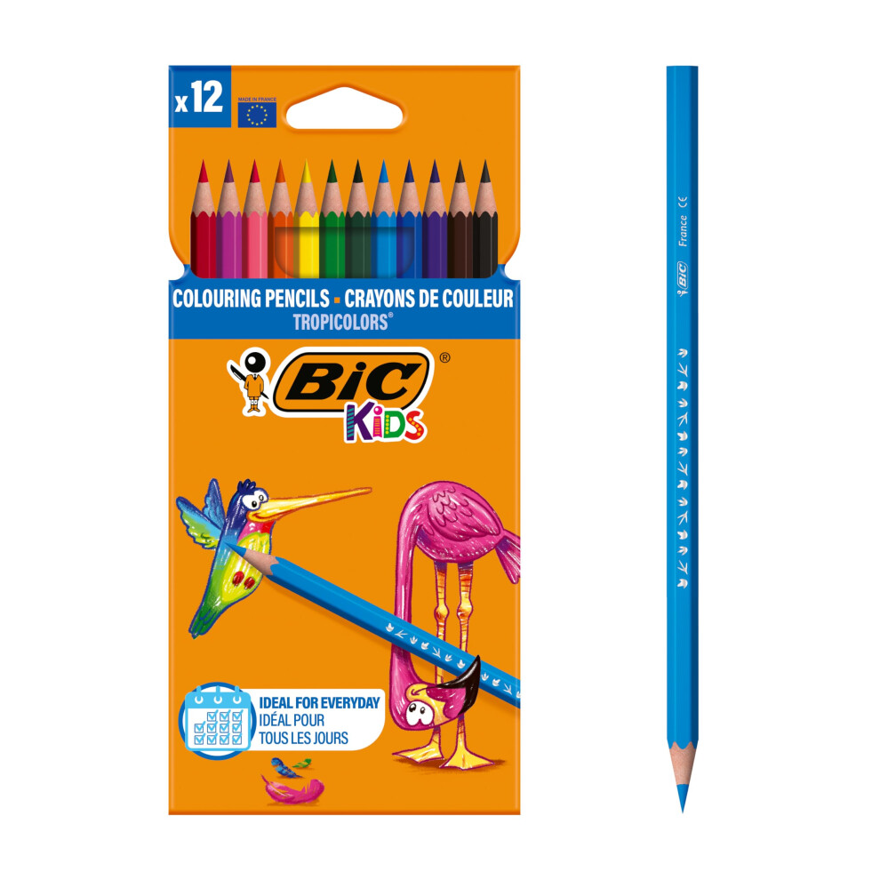 BIC Kids Tropicolors 2 Colouring Pencils 12 Pack