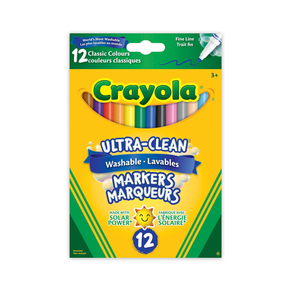 Crayola 12 Washable Fine Line Markers  Original