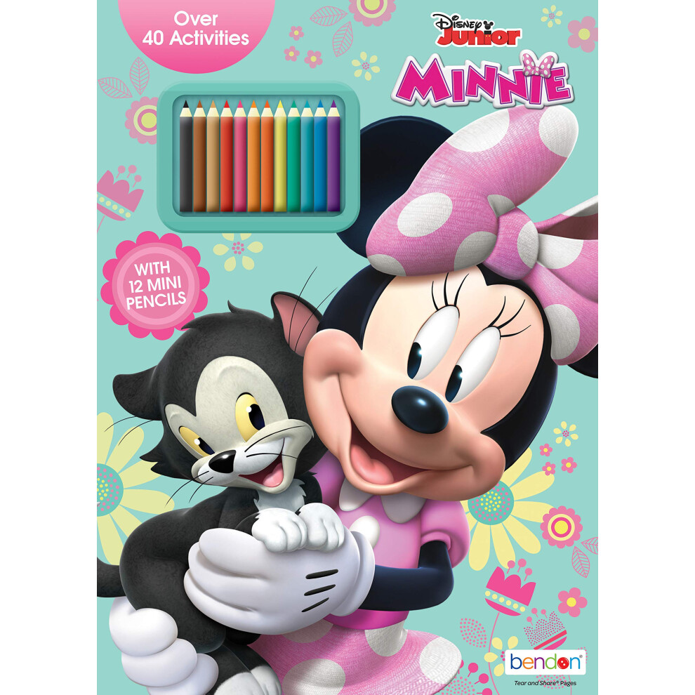 Disney Minnie Mouse Coloring and Activity Book with 12 Mini Pencils Bendon 45649