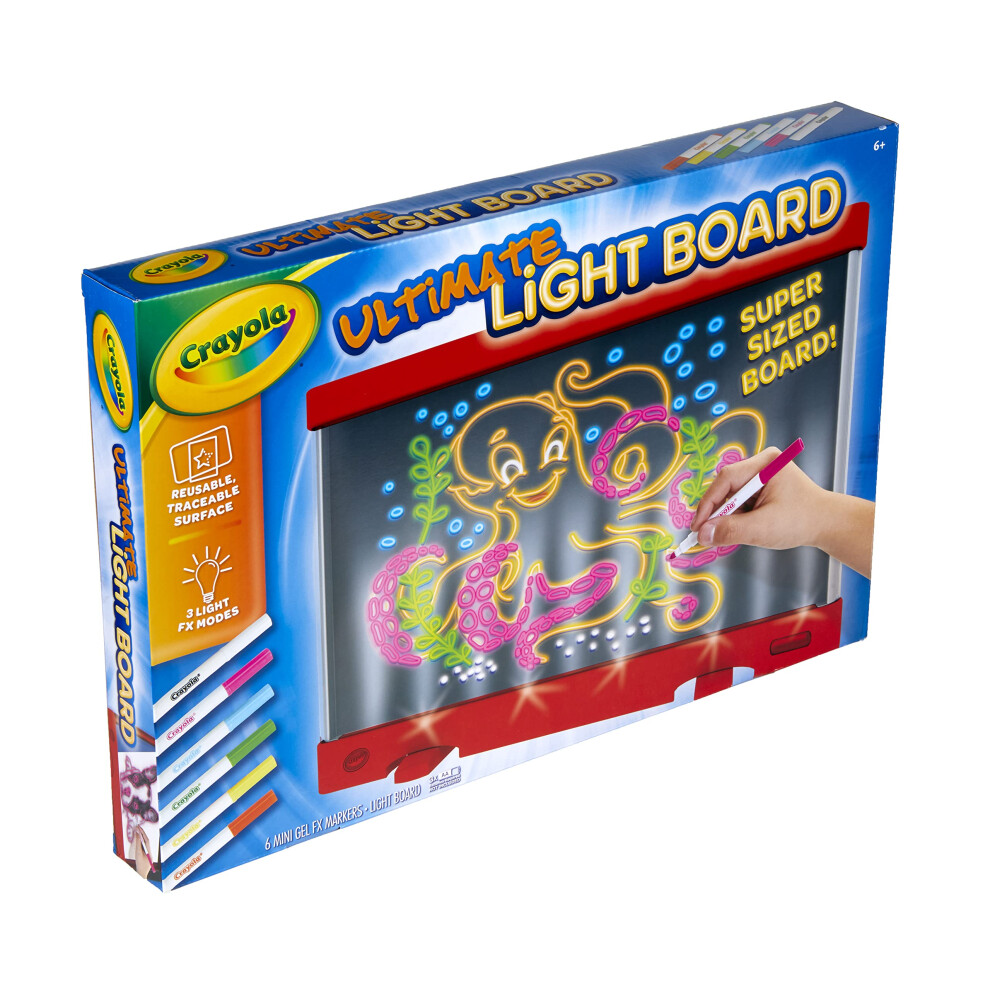 Crayola Ultimate Light Board (Red)  Kids Light-Up Tracing Pad  Kids Toys  Gift for Boys & Girls  Drawing Light Box  Ages 6+ [Amazon Exclusiv