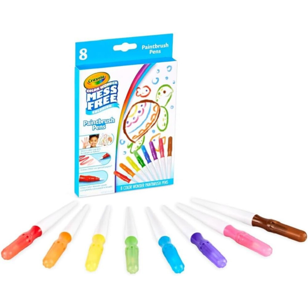 Crayola Color Wonder Paintbrush Pens  Mess Free Paint Set for Kids  8ct Refill  3+