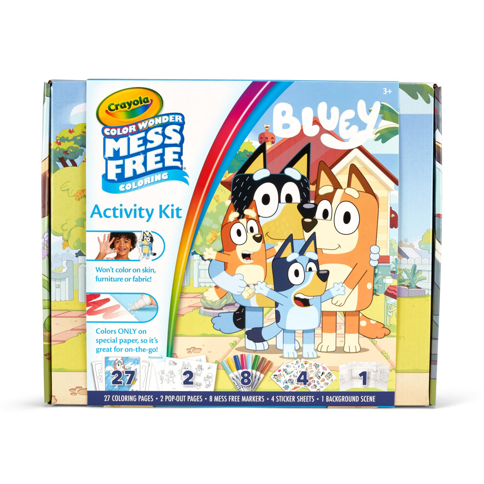 Crayola Color Wonder Bluey Activity Kit  Mess Free Coloring  Toddler Travel Activity  Bluey Gifts  Bluey Toys for Kids  Ages 3+