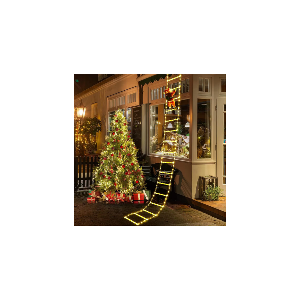 9.84ft Santa Claus Climbing Ladder Light Christmas Lights Decorations