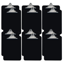 Better Office Products Zwarte Plastic Klemborden 12 Stuks Duurzaam 12,5 x 9 Inch Standaard Metalen Clip Zwart Set van 12