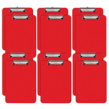Bedre kontorprodukter R?de plastikklippeplader 12-pak. Holdbar 12,5 x 9 tommer lavprofilklemme, r?d s?t med 12 stk.