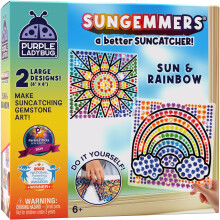 SUNGEMMERS Window Art Kit for Kids Gem Art Suncatcher - 7 6 Year Old Girl Birthday Gift Ideas & Christmas Gifts for 4 5 6 7 8 9 10 Year Old