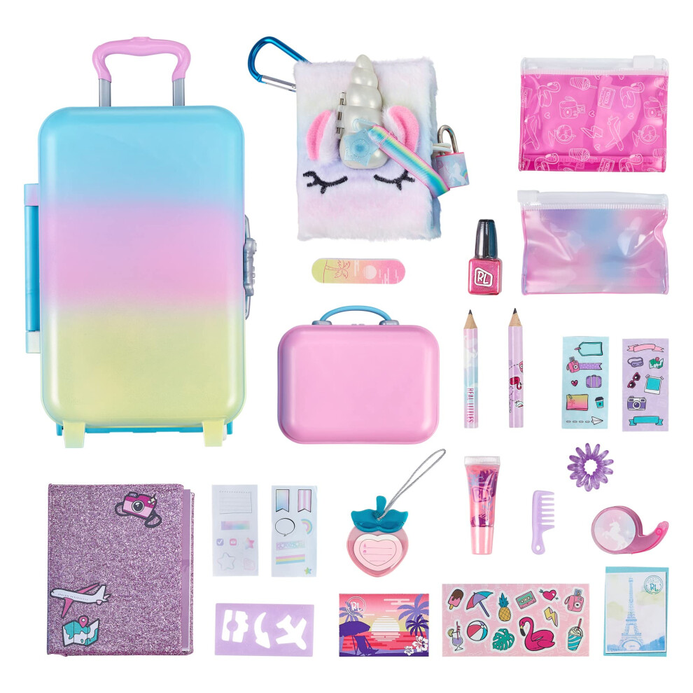 REAL LITTLES Unicorn Travel Pack with Toy Suitcase  Carry Bag  Unicorn Journal and 15 Surprise Toy Accessories Inside - Amazon Exclusive