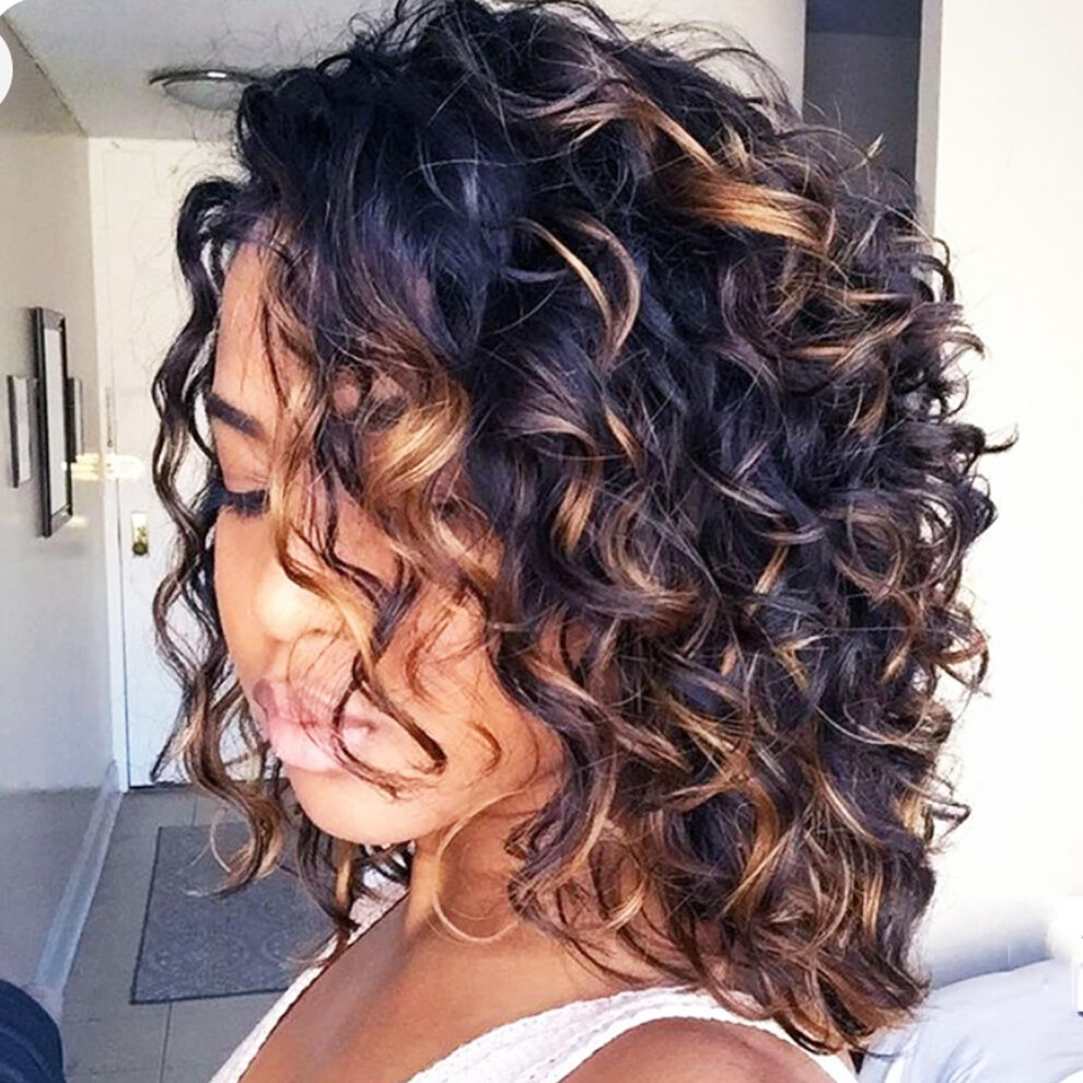 Svolna Brown Blonde Ocean Wave Crochet Hair Pre Looped 14 Inch Curly Braiding Ocean Wave Hair 7 Packs Deep Wave T1 30 27 Wavy Ocean Wave Crochet Br