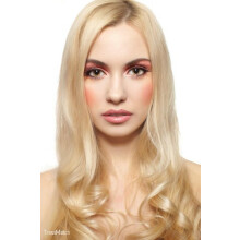TRESSMATCH Dicke zu Enden 20"-22" Remy (Remi) Menschenhaar Clip-in Extensions Blond (Farbe #613) 10 Stück