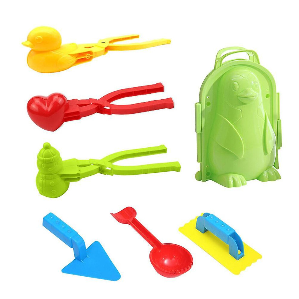 7pcs Snowball Making Toys Snowball Clip Snow Shovel Snow Toys For Kids Winter Outdoor Snowball Fight Snow Games