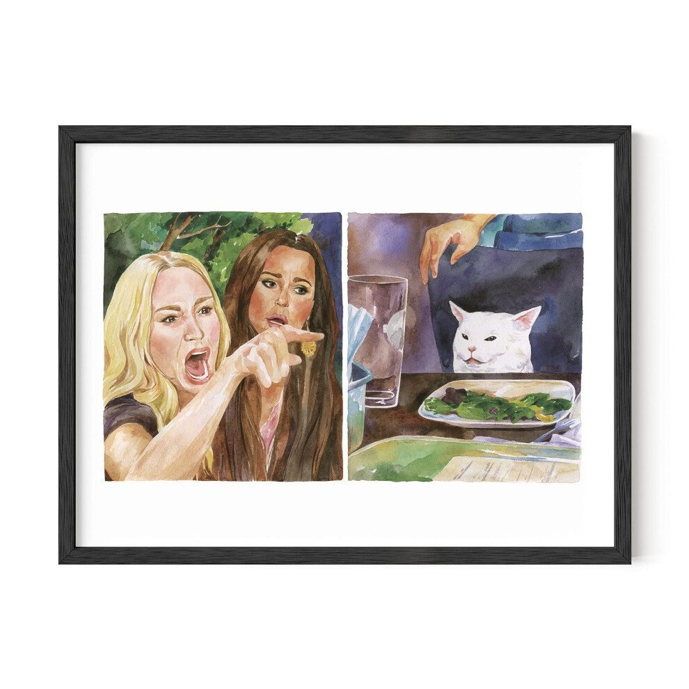 Haus And Hues Gerahmte Meme-Wandkunst Katzen-Meme-Leinwandkunst, Lustige Wanddekoration, Coole Raumdekoration F R Jungs, Lustiges Meme-Schild,-image