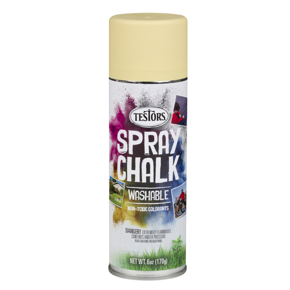 Testors 307591 Matte Washable Spray Chalk Yellow  6 Oz