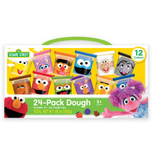 Sesame Street 24-Pack of Dough With Carrying Handle Includes 24 cans of 2oz Dough in 12 popular colors Gift for Kids