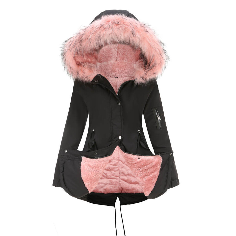 (blackpink, L) Women's long hooded jacket Padded Jacket
