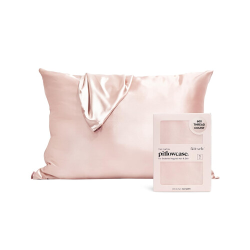 Kitsch, The Satin Pillowcase, Standardgröße, Blush, 1 Stück