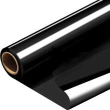 PerkHomy Gekleurde Cellofaan Rol 16" x 100' 3 Mil Dikte Voor Cadeauverpakkingen (Zwart, 10)