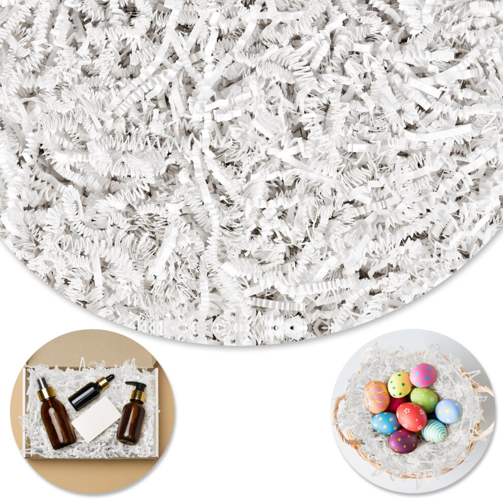 Darfukei Carta Stropicciata, Carta Sminuzzata Per Cesti Regalo, 226,8 G, Bianca Per Proposte Di Damigella D'onore, Carta Tagliata A Pieghe Per Compleanni, Matrimoni, Scatole, Sacchetti, Riempitivi Per-image