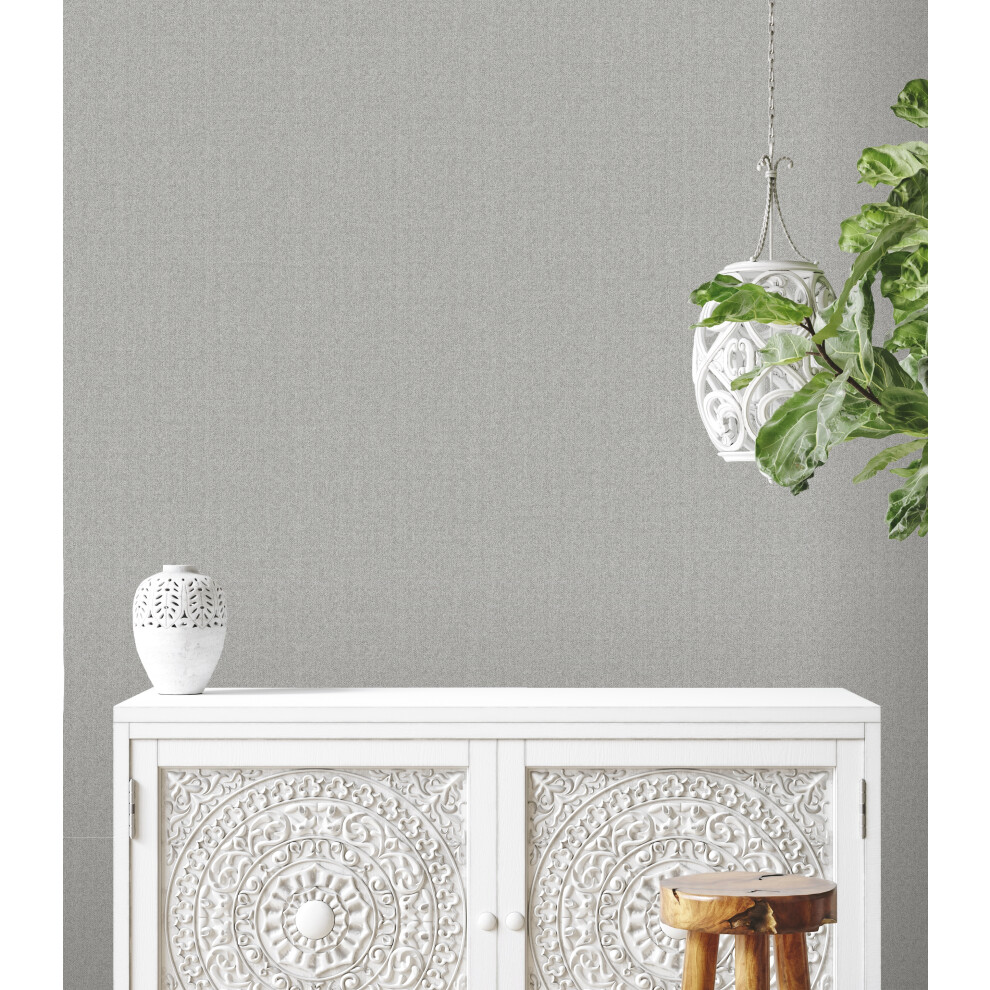 (Full Roll) Rasch Fiji Leaf Grey Wallpaper Roll Wall Decor 5061018358106