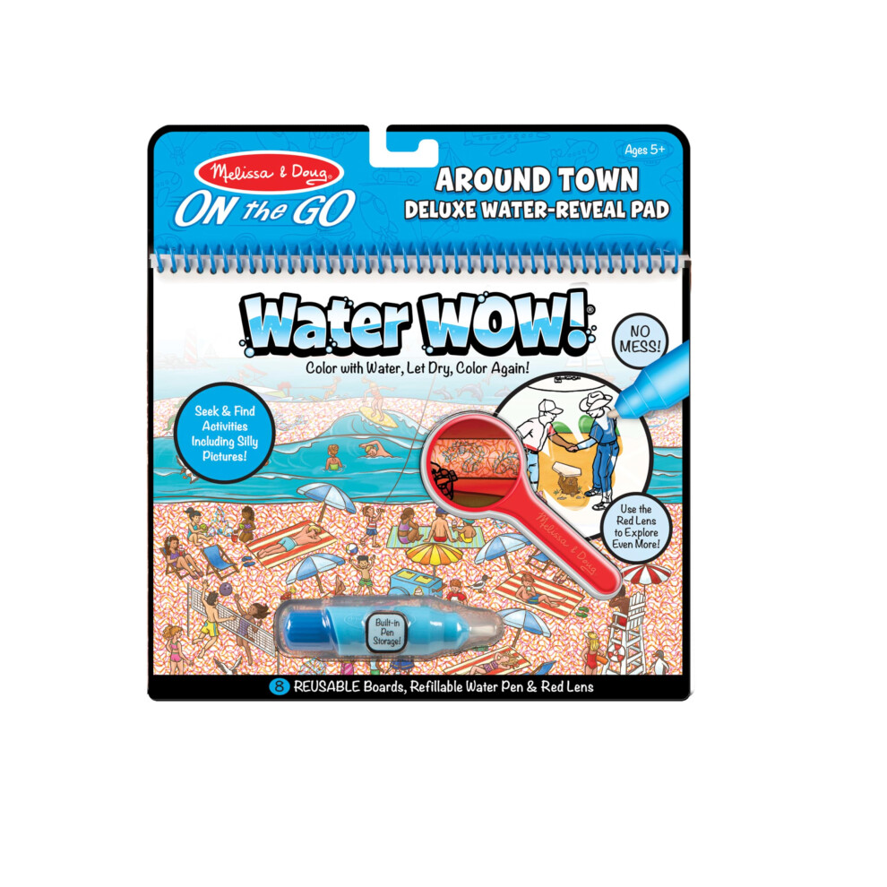 Melissa & Doug On the Go Water Wow! Reusable Water-Reveal Deluxe Activity Pad - Around Town