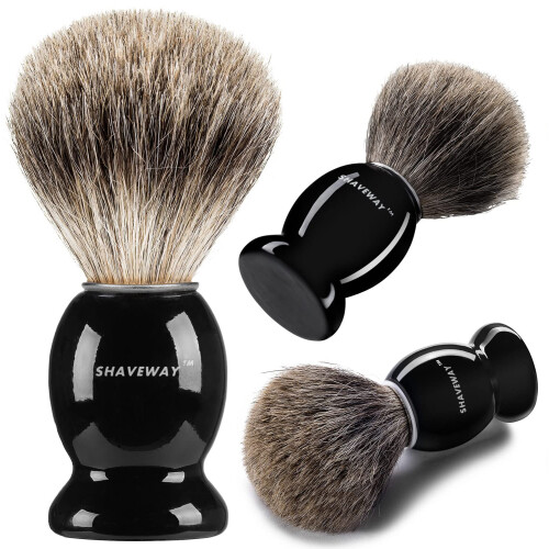 Shaveway 100% Pure Badger Scheerborstel Voor De Beste Scheerervaring