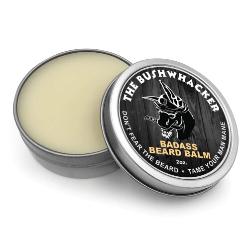 Badass Beard Care Beard Balm - Άρωμα Bushwhacker, 2 oz - Φυσικά Συστατικά, Διατηρεί Μούσι και Γένια Υγιή 1
