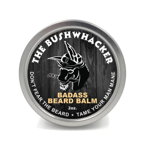 Badass Beard Care Beard Balm - Άρωμα Bushwhacker, 2 oz - Φυσικά Συστατικά, Διατηρεί Μούσι και Γένια Υγιή 2