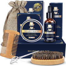 Presentes para homens kit de barba com pente de petr leo de barba Balmo de pente de pente de pente e presentes de natal para pai marido namorado