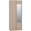 Seconique Paris 2 Door Mirrored Wardrobe Smoked Ash Effect Curved Edges 2