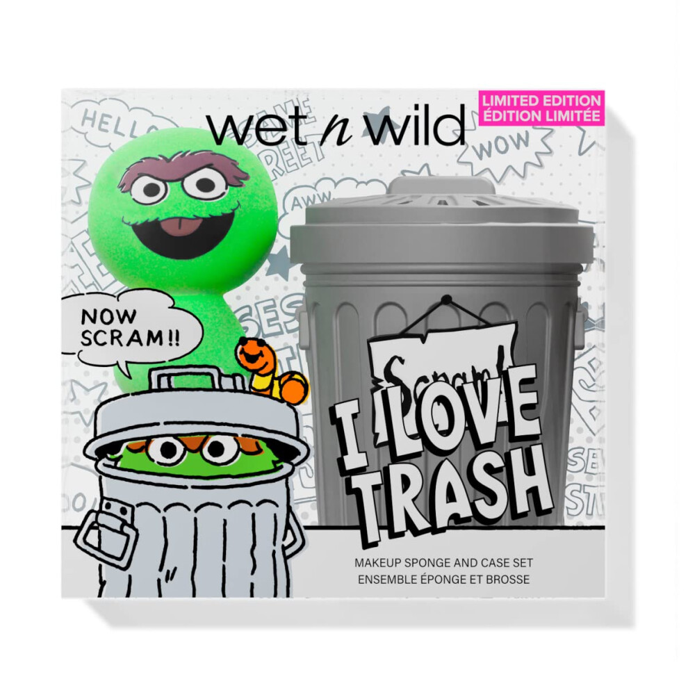 wet n wild x Sesame Street  I Love Trash Makeup Sponge And Case Set