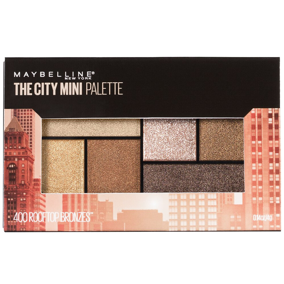 Maybelline New York Makeup The City Mini Eyeshadow Palette  Rooftop Bronzes Neutral Eyeshadow  0.14 oz