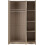 Seconique Paris 3 Door Mirrored Wardrobe Smoked Ash Effect Curved Edges 4