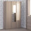 Seconique Paris 3 Door Mirrored Wardrobe Smoked Ash Effect Curved Edges 1