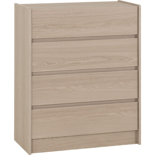 Seconique Paris 4 Drawer Chest Smoked Ash Effect Curved Edges 1