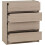 Seconique Paris 4 Drawer Chest Smoked Ash Effect Curved Edges 3